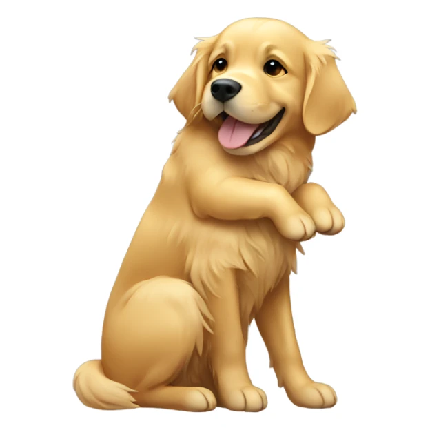 Golden retriever giving a hug sticker