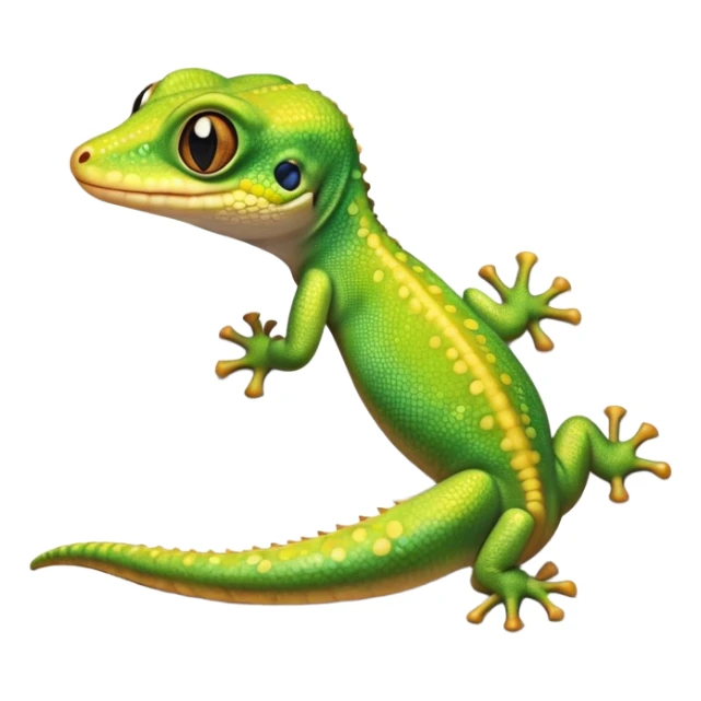 cinematic-cute-realistic gecko-portrait-emoji,-head-tilted-playfully-and-inquisitively,-featuring-a-small,-charming-body-with-smooth,-vividly-patterned-scales,-bright,-sparkling-eyes-and-delicate,-sticky-toe-pads,-simplified-yet-irresistibly-adorable sticker