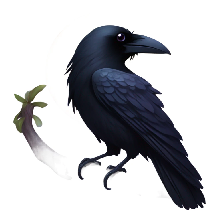 Raven moon sticker