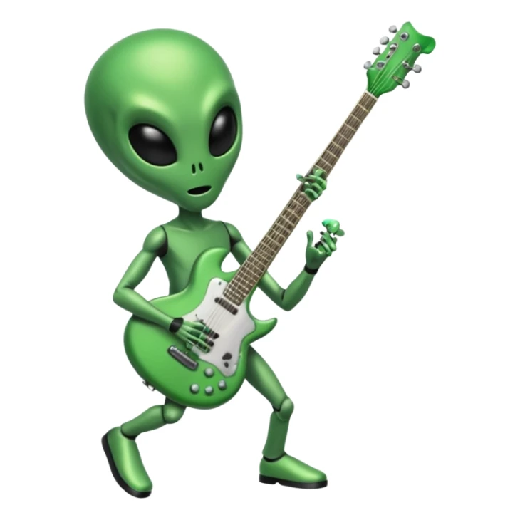 Un alien qui joue de la guitare sticker