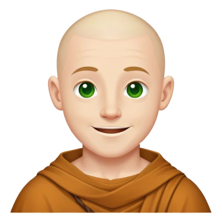 Happy white young male human Irish monk  sticker