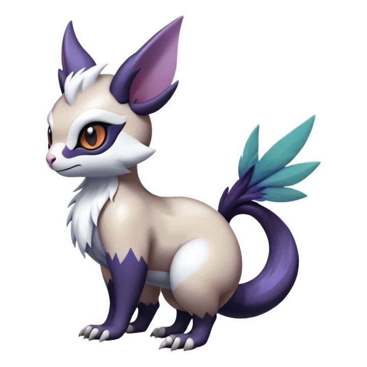 ShinyFurret-Absol-Noibat-Noivern-Hybrid (Full body) sticker