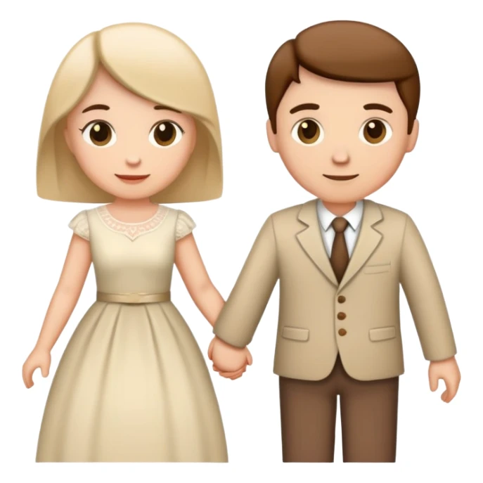couple holding hands, husband and wife, married couple sticker