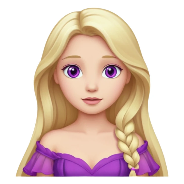 Aurora with long blonde hair, violet eyes, pink outfit sticker