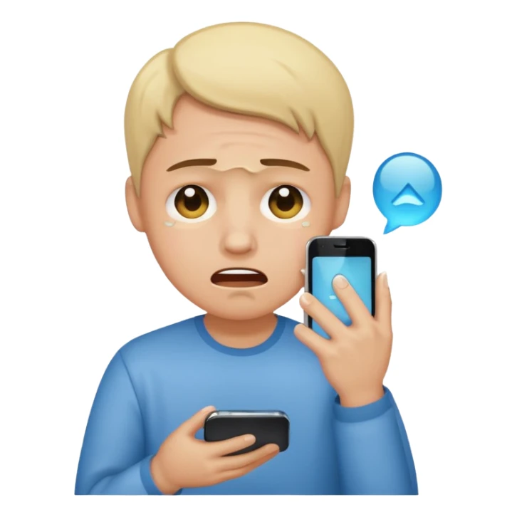 appeler une personne sur son téléphone en pleurant sticker