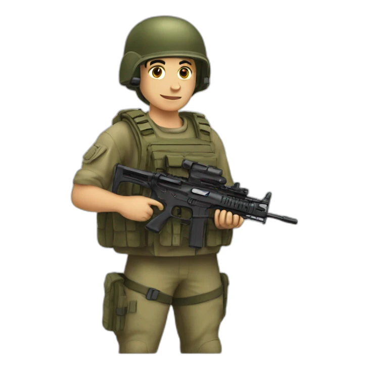 Israeli Soldier with tavor sticker