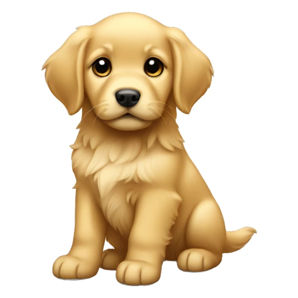 Golden retriever puppy standing sticker
