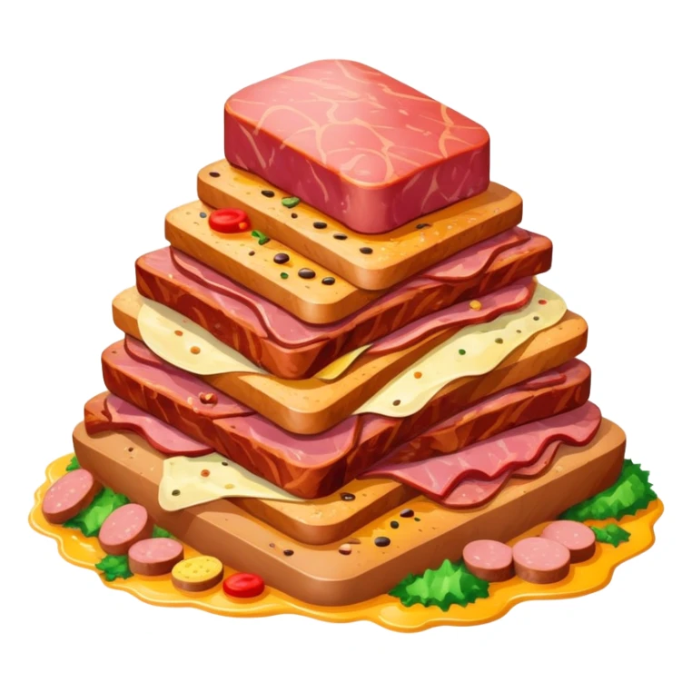 slop art spam meat art landscape  sticker