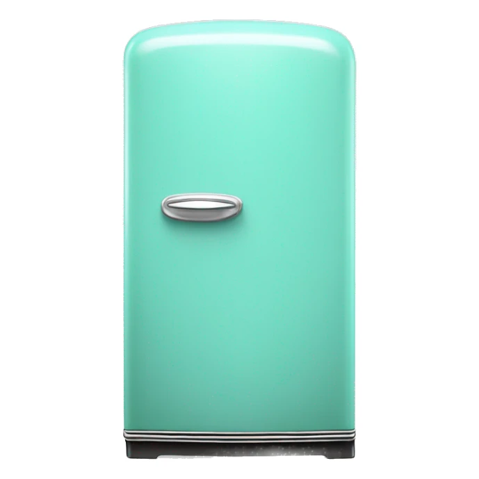 Realistic isolated tiffany blue vintage retro fridge sticker