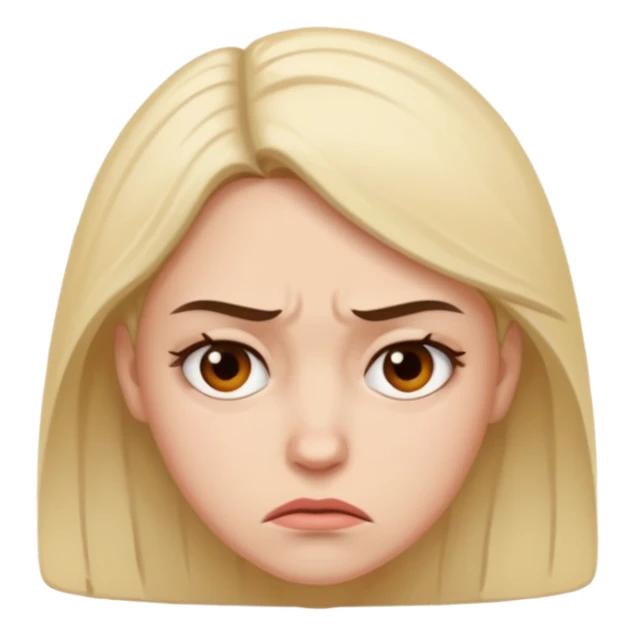 woman both sad and angry sticker