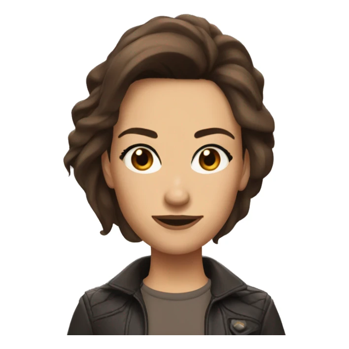Wynona Ryder brown hair sticker