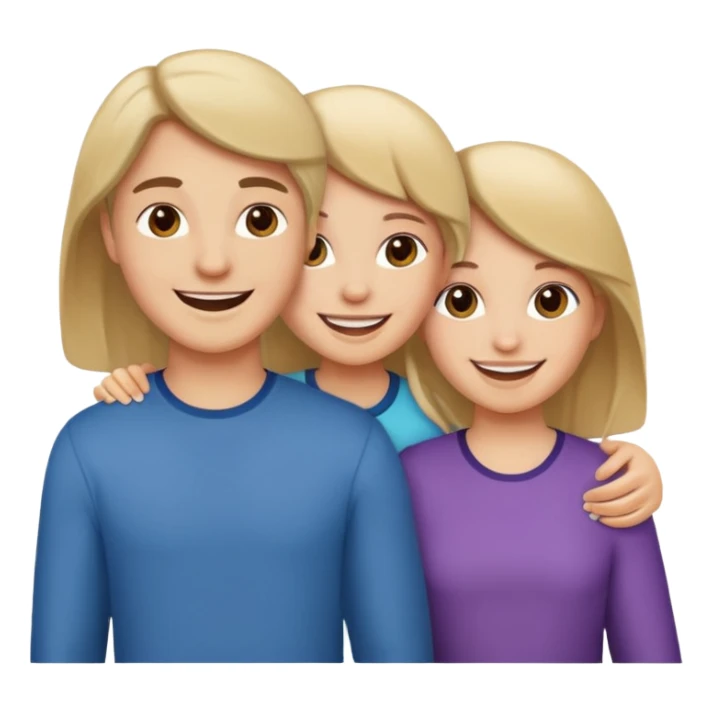 Two girls one boy  sticker