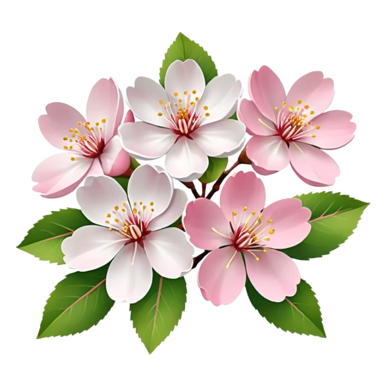 3 rosa weiße Kirschblüten sticker