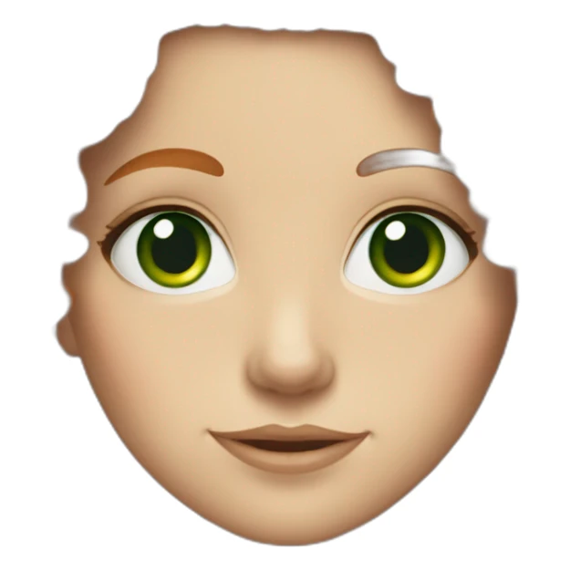 Long Red curly haired white girl with green eyes sticker