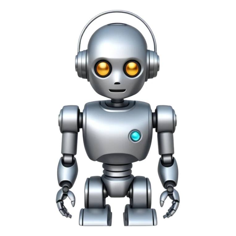 cool and modern robot to represent an AI agent, se possibile qualità più elevata e con sfondo bianco sticker