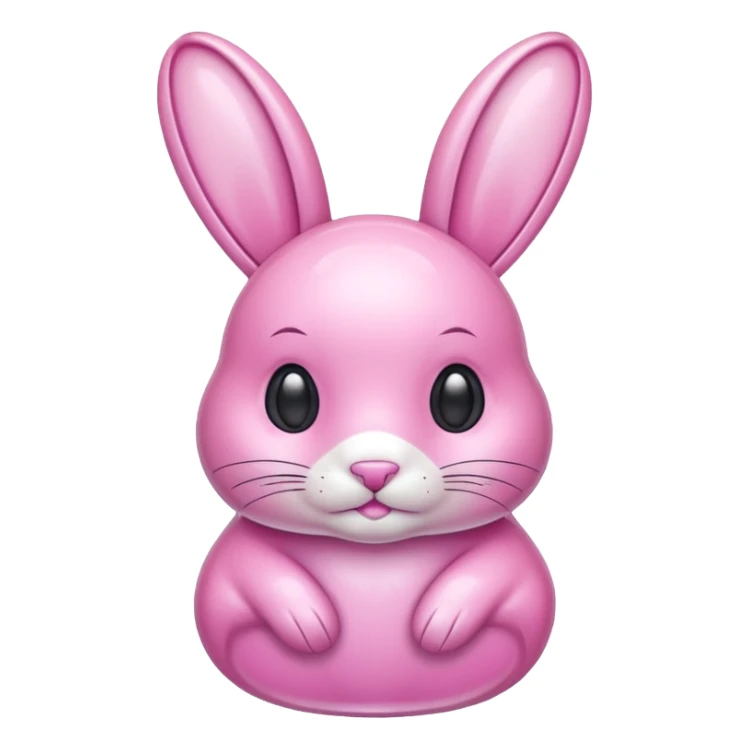 crystal bunny pink sticker