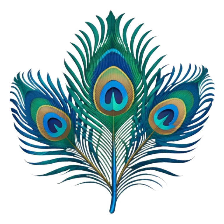 Only one Peacock feather sticker
