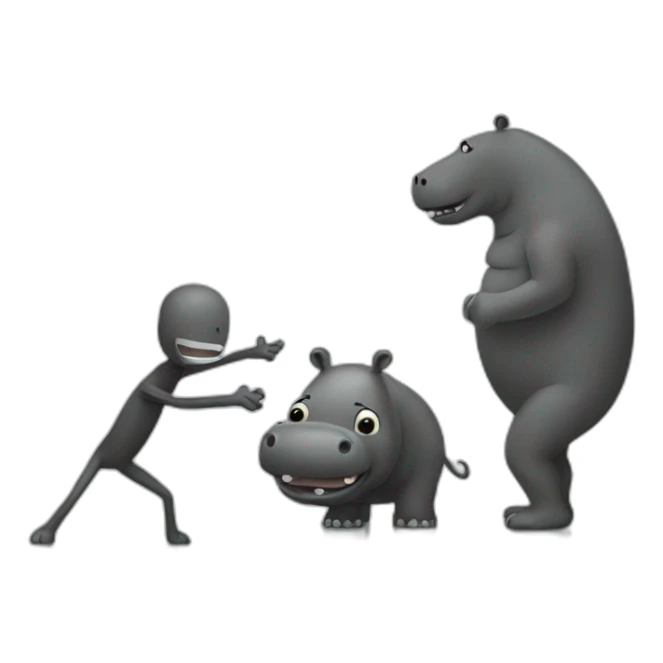 3 Stickmen Vs Hippo sticker