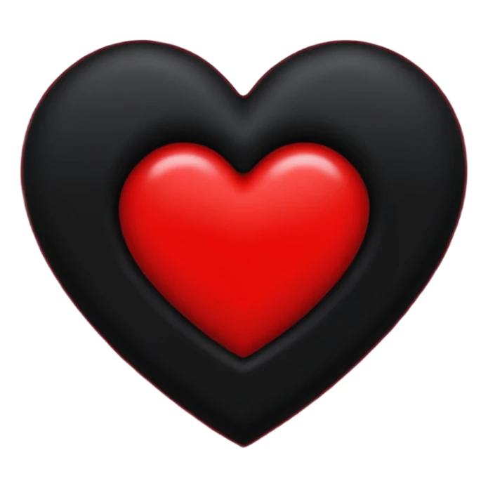goth heart with black and red velvet sticker