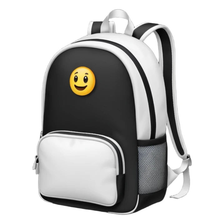 sac a dos de sport noir sans motif sticker