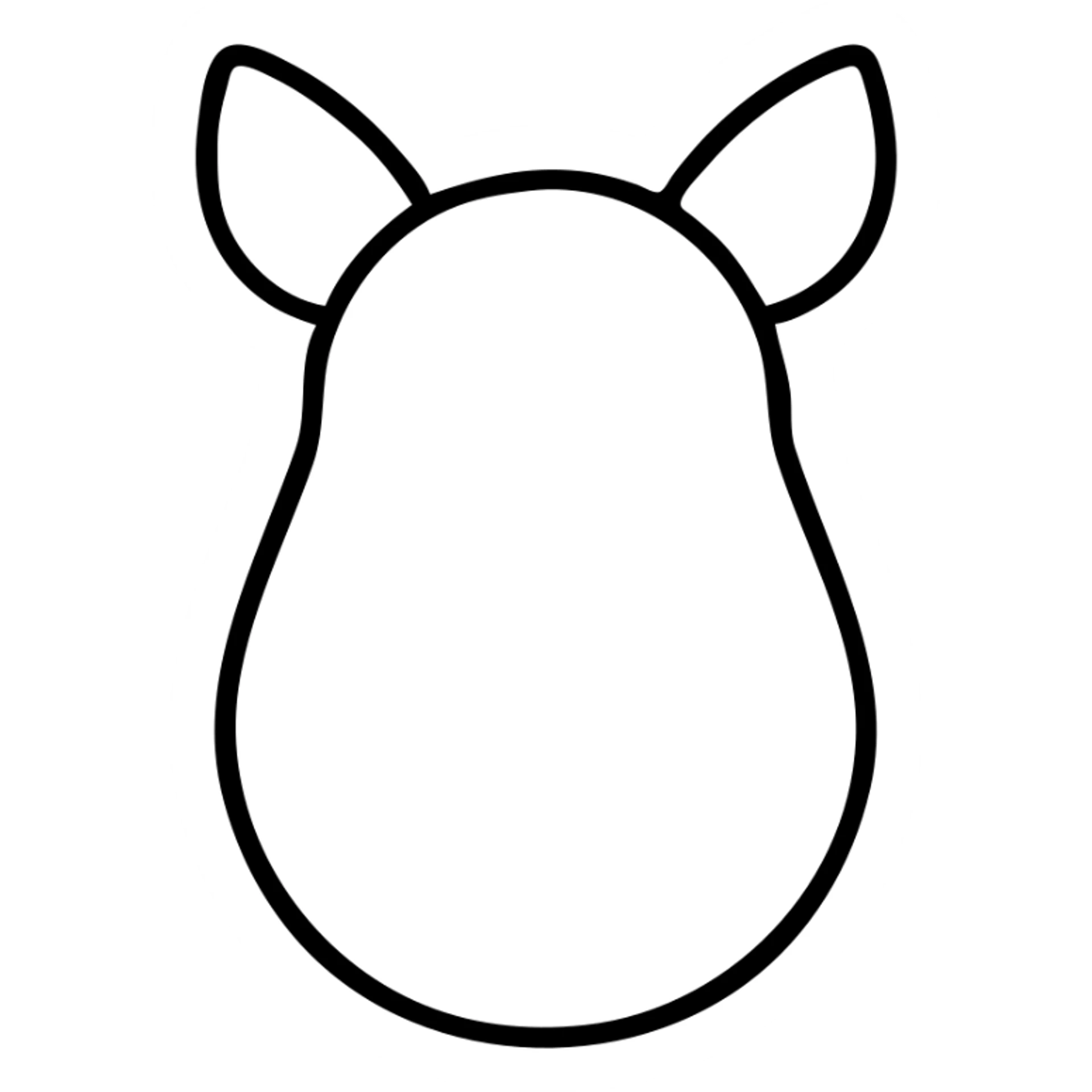 Clean mouse outline with pointy ears sticker