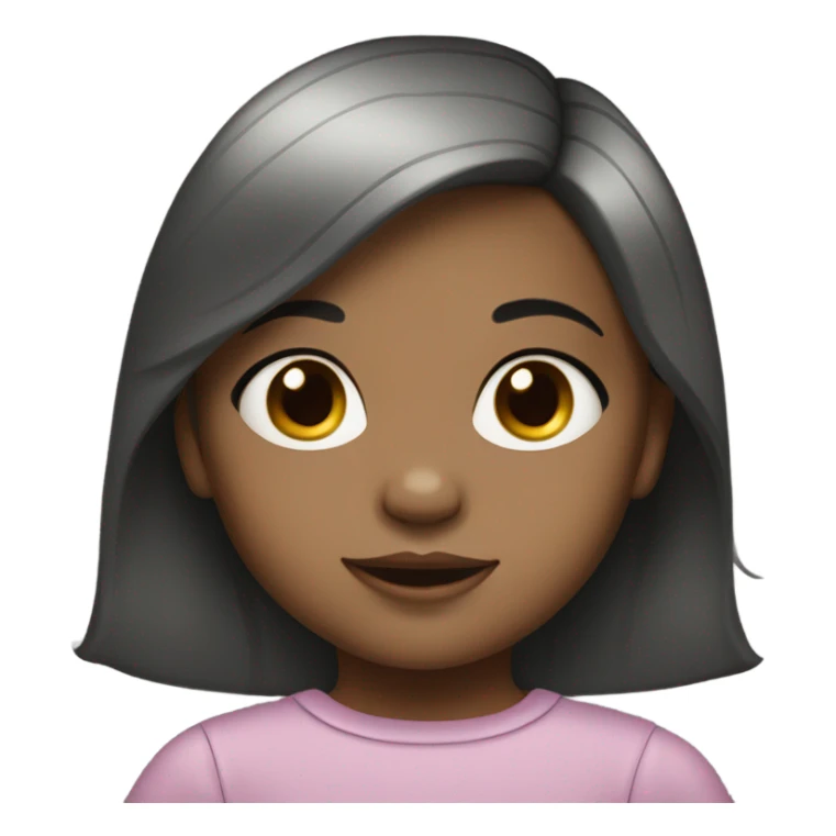 Black haired girl toddler with white skintone. sticker