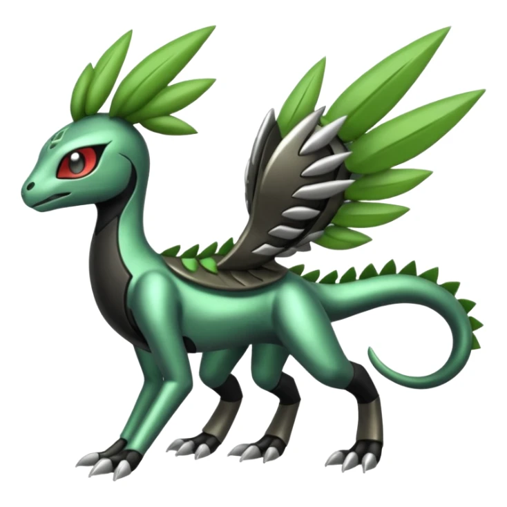 Meloetta-Zygarde-Sceptile-Protogen-hybrid-fusion-Fakémon-creature, full body sticker