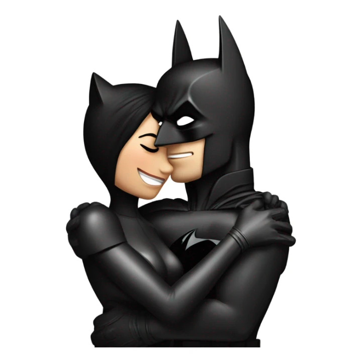 Batman hugs catwoman sticker