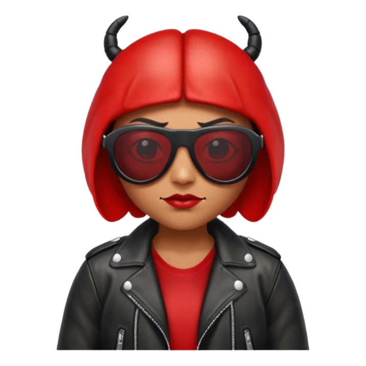 a badass ladybug beetle thug with sunglasses and a leather jacket sticker