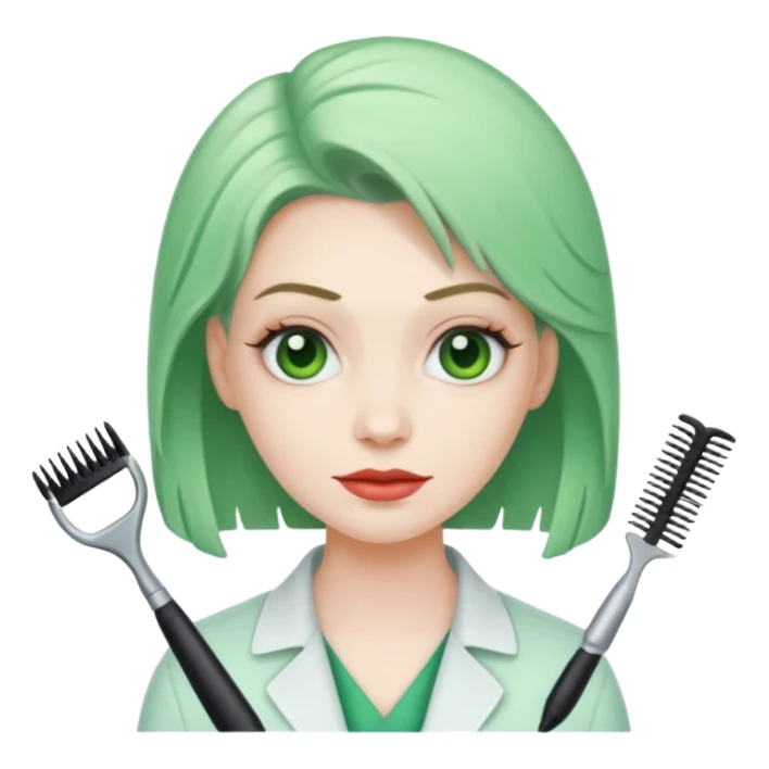 green mutant hairdresser sticker