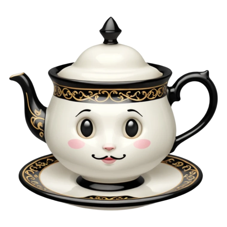 Alice in Wonderland teacup gothic sticker