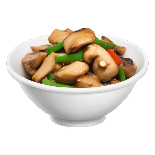 chinese chicken stir fry mushrooms sticker