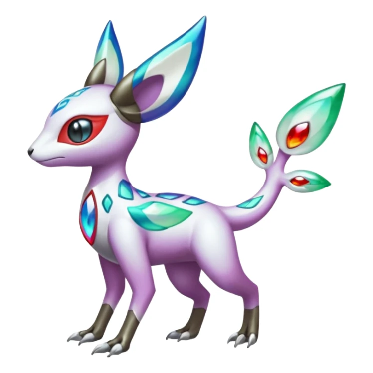 Shiny Colorful Vernid-Trico-Meloetta-Latias-Koraidon-Peppercat-Protogen-Pokémon-Digimon-Fakémon-fusion-hybrid-creature sticker