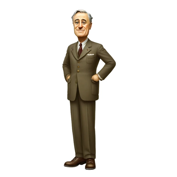 franklin d roosevelt full body standing sticker