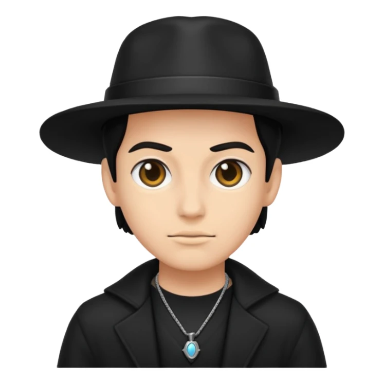 time traveler in black clothes sticker