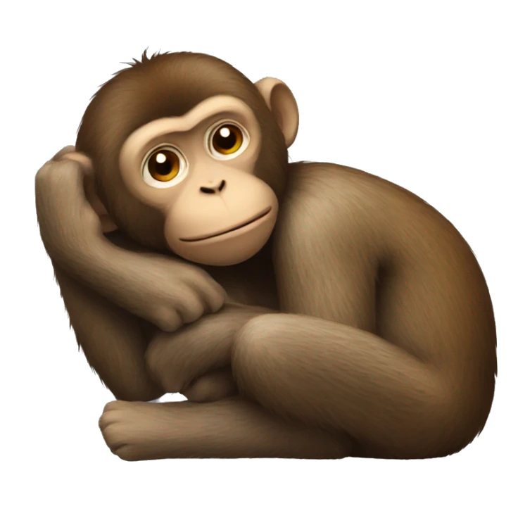 monkey tired sticker