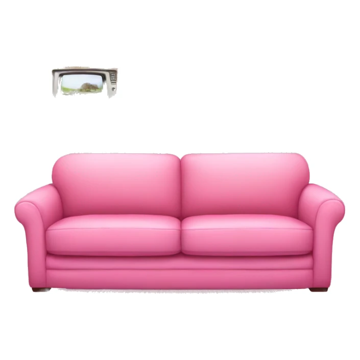 Pink pretty Living room, pink sofa, pink televison , pink dinner table sticker