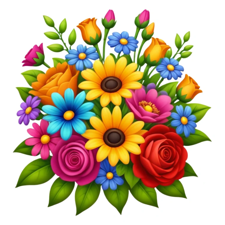 colorful bouquet of flowers sticker