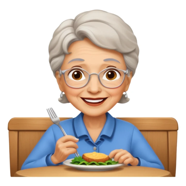 conversación dentro de un restaurant  dos personas y una de las persoans sea una abuela sticker