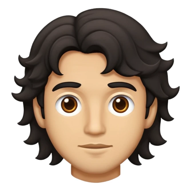 brown wheatish tone man with black hair wavy sticker
