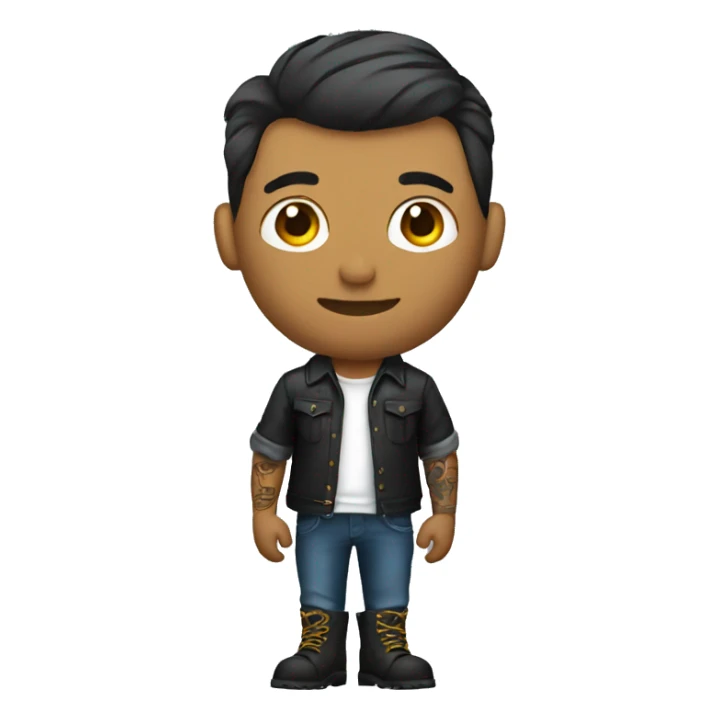 male tattoo artist with boots sticker