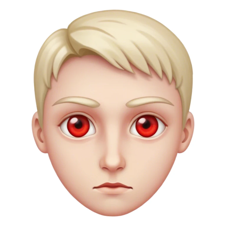 A very close intense red eye sticker