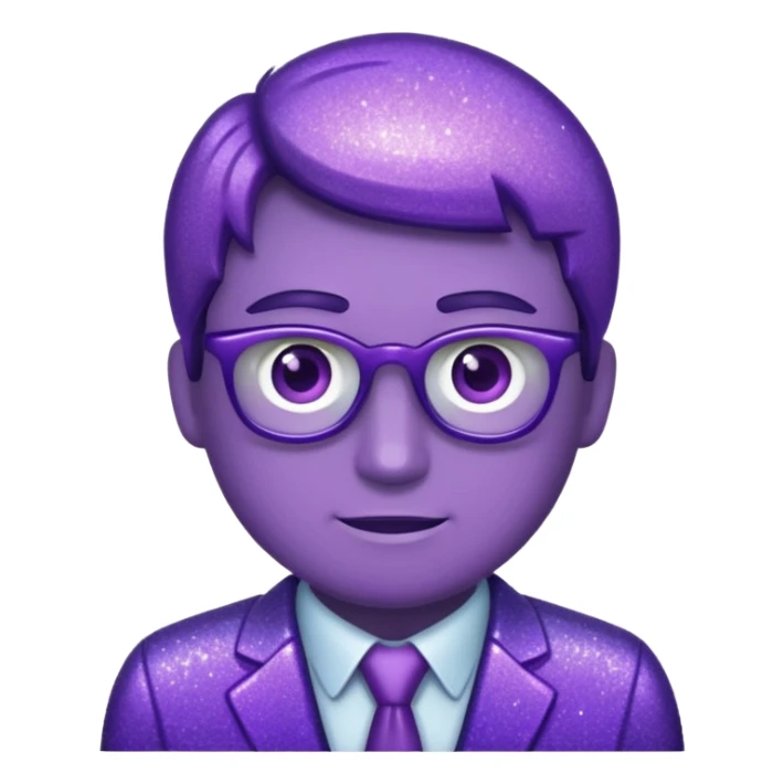 Purple Glitter Symbol of Manager sticker
