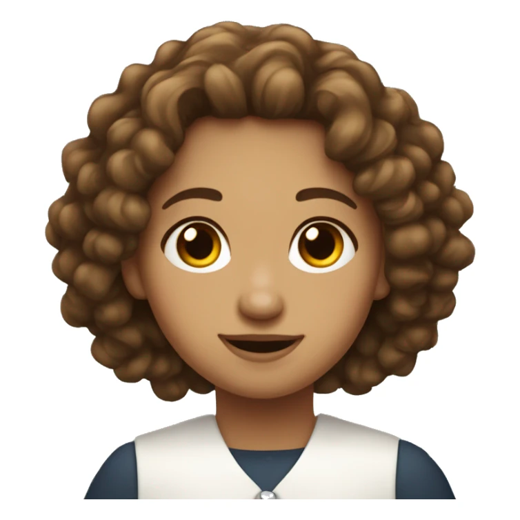 Pentecostal girl with curly brown hair sticker
