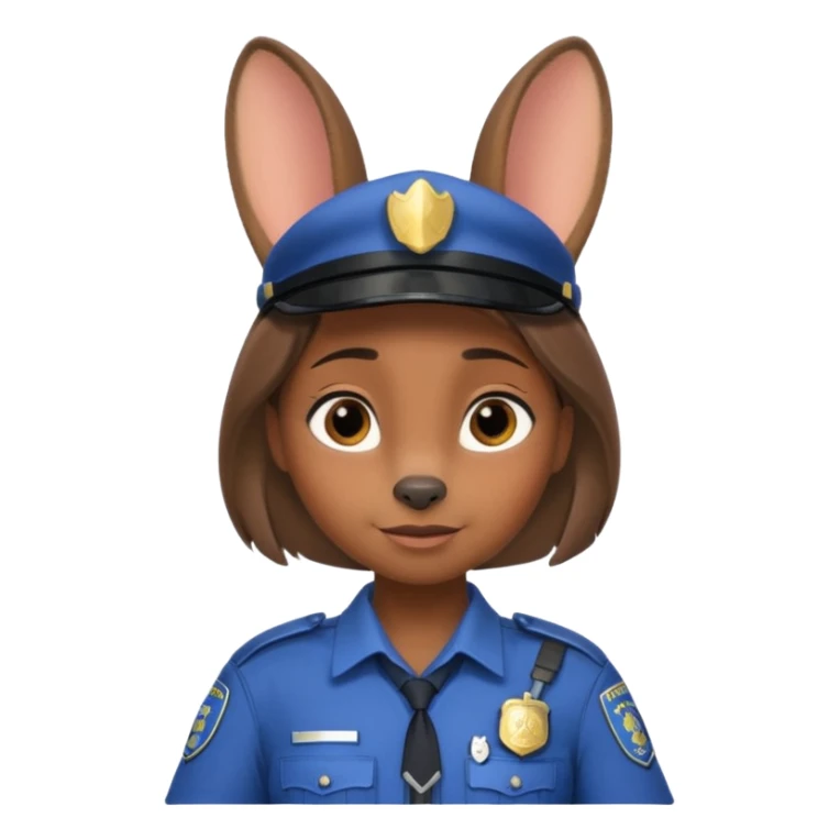 judy hopps with police suit from zootopia, pixar sticker