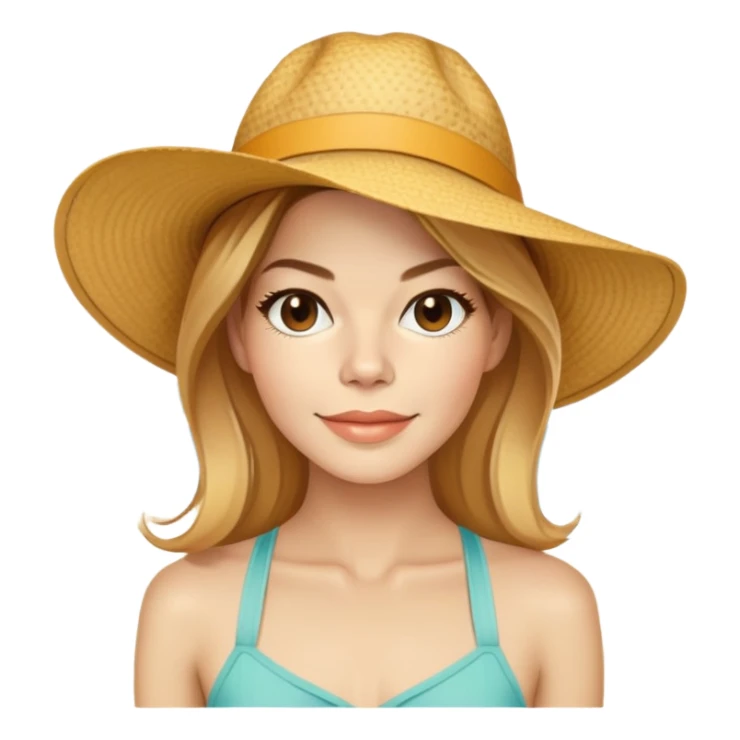 Michelle Monaghan with honey blonde hair on vacation at beach sticker