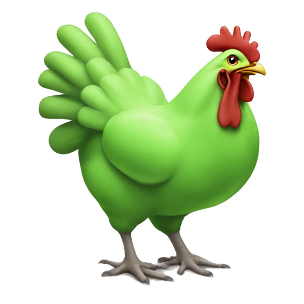 Chicken farting green gas sticker