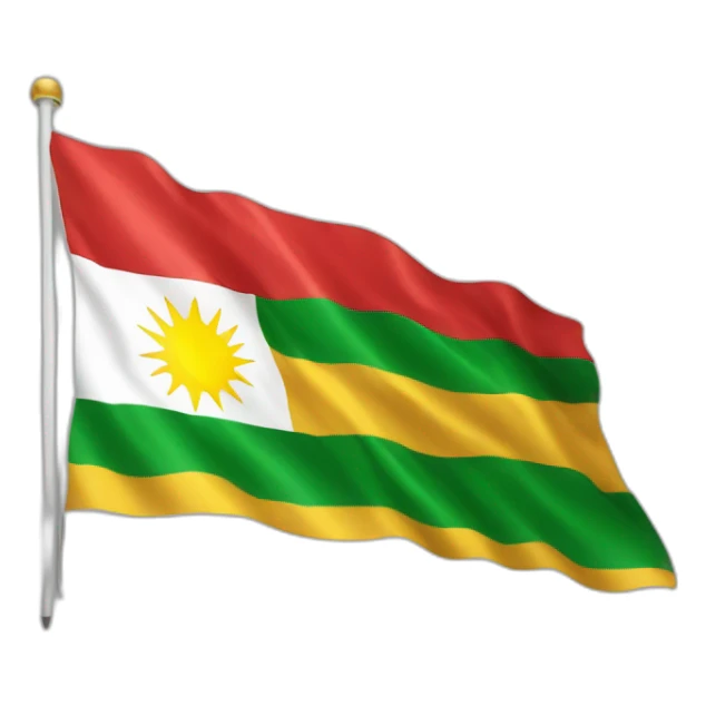 Kurdistan iraq flag principal one sun sticker