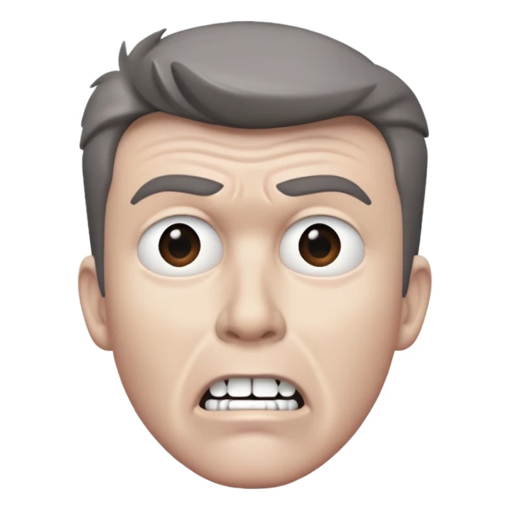 Really Wide Rick Astley with a kinda worried face but his upper teeth are sticking out and he is gray and you could barely see parts of him sticker