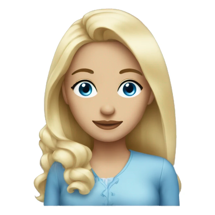 pretty blonde woman blue eyes sticker